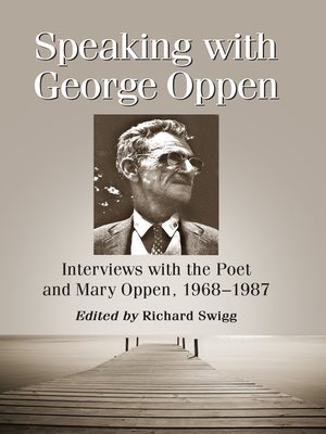 cover image of Speaking with George Oppen